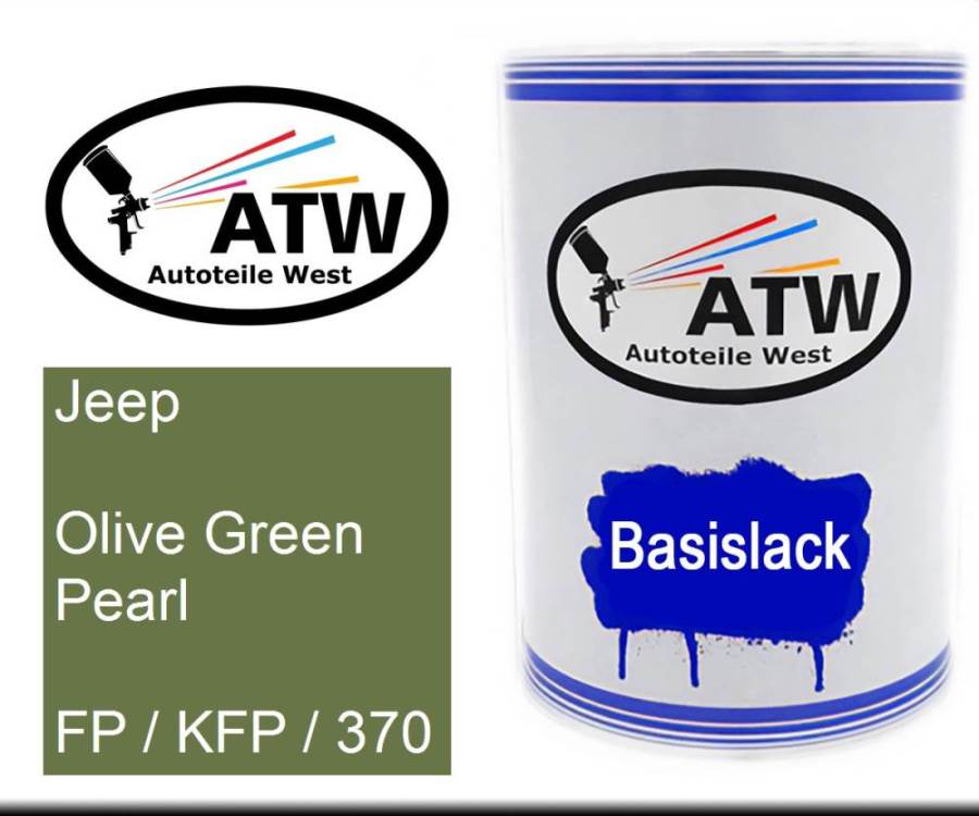 Jeep, Olive Green Pearl, FP / KFP / 370: 500ml Lackdose, von ATW Autoteile West.